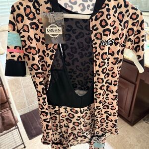 Urban Cycling Apparel Leopard Print Women's Cycling Suit